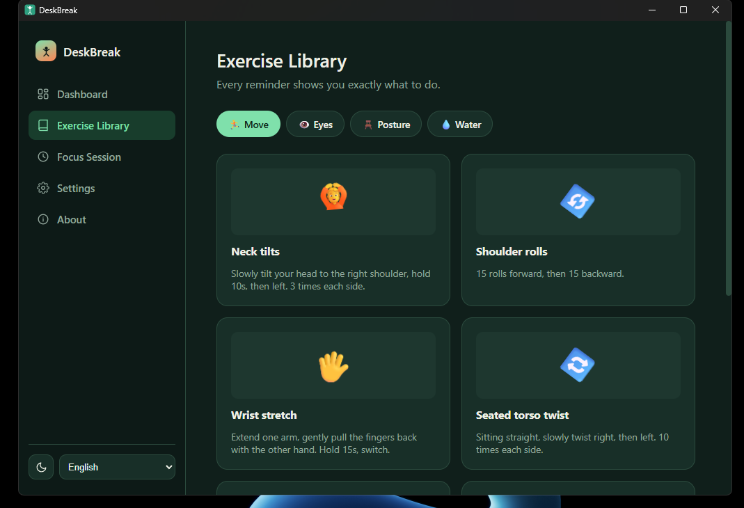 Exercise library